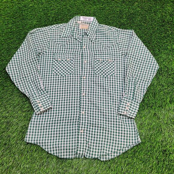 Vintage DEE-CEE Western Pearl Snap Shirt Medium 20x30 Yoke - Picture 1 of 15